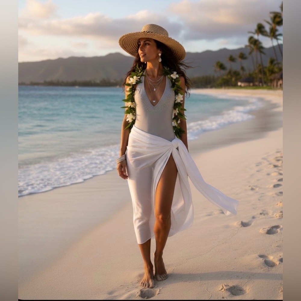 SWAROVSKI elements swimsuit  size Med one piece NWT